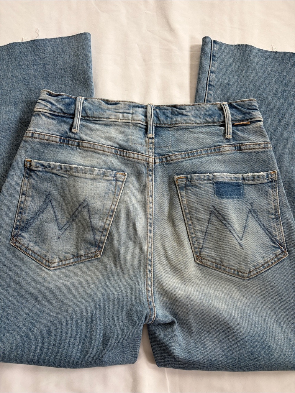 MOTHER The Hustler Roller Fray Ankle Jeans Sz 28